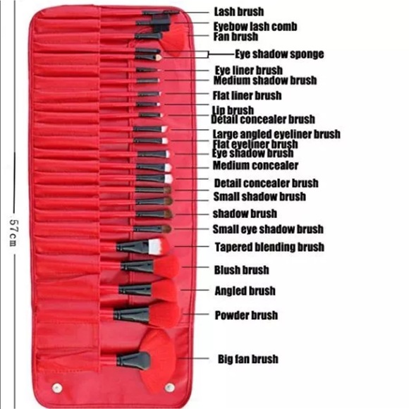 New 24pcs Make Up Brush With Pouch - Picture 3 of 5